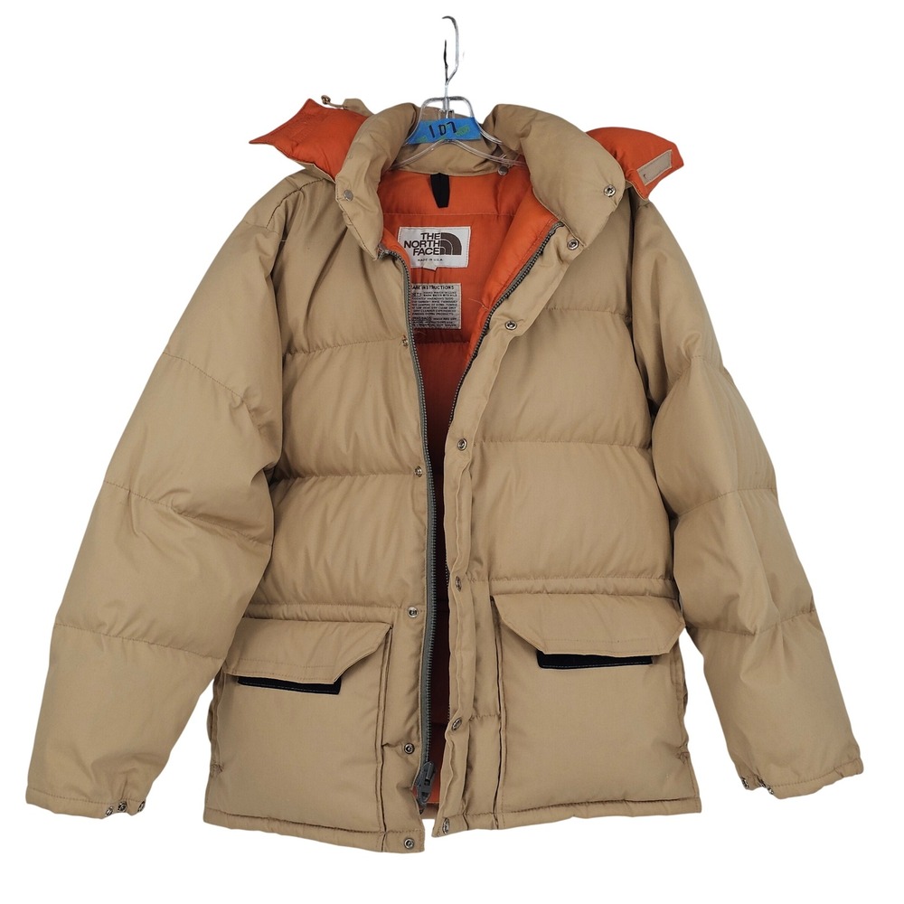 The North Face Down Puffer Jacket M Tan Vintage 70s 80s Brown Label USA Gorpcore